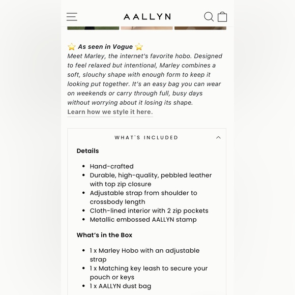 ✨AALLYN Marley Hobo in Cognac - Picture 5 of 10